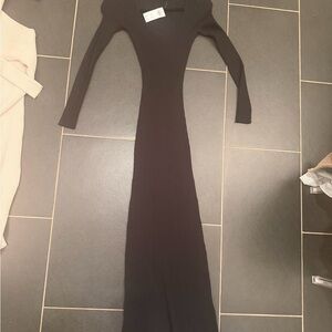 Abercrombie & Fitch Black Long Sleeve ribbed sweater Dress size xs nwt